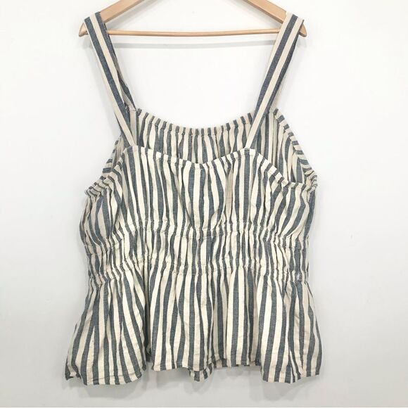 Universal Thread Blue White Striped Nautical Beach Cotton Tank Top - Picture 7 of 11